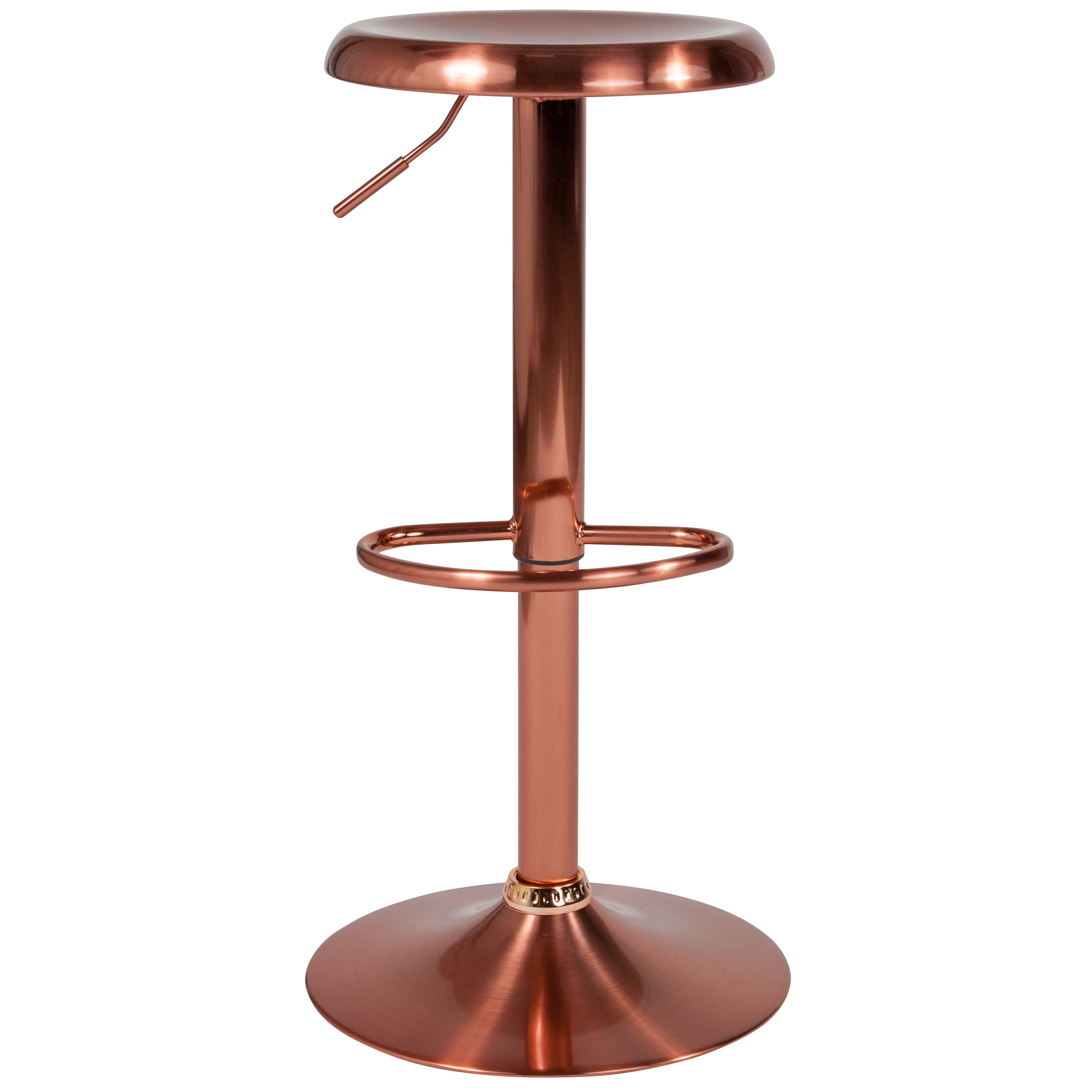 Madrid Series Adjustable Height Retro Barstool in Rose Gold Finish
