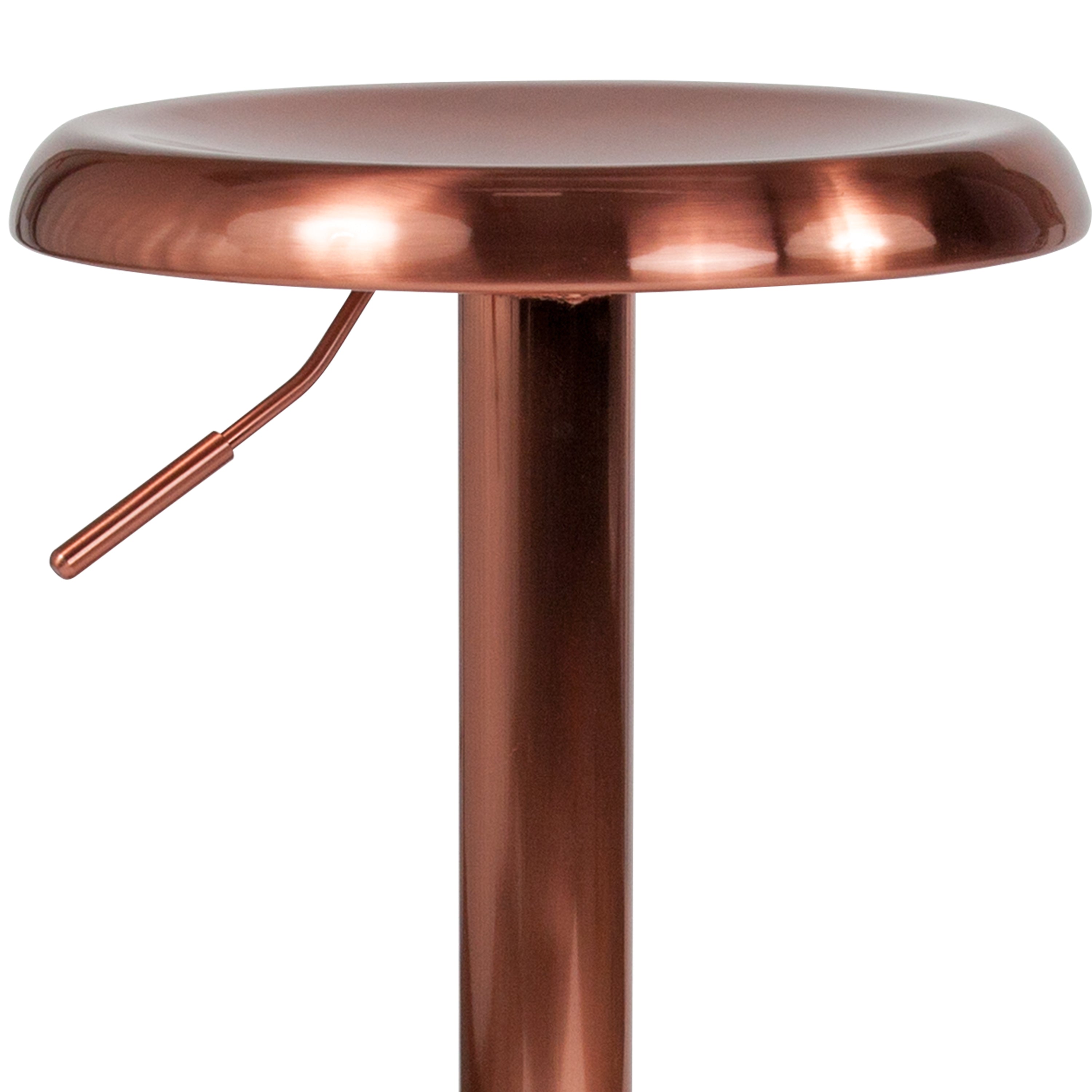 Madrid Series Adjustable Height Retro Barstool in Rose Gold Finish