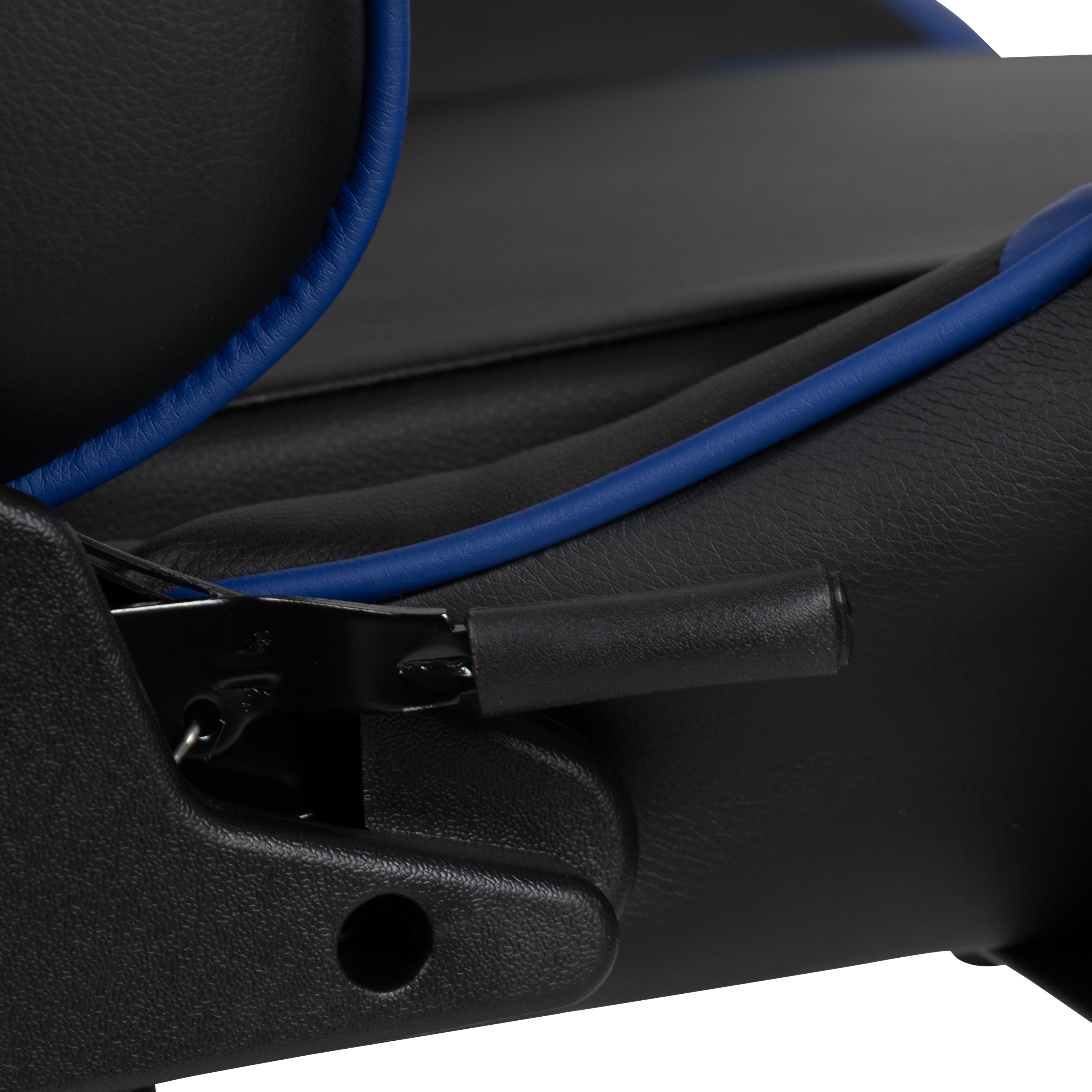 X30 Gaming Chair Racing Office Ergonomic Computer Chair with Reclining Back and Slide-Out Footrest in Blue LeatherSoft
