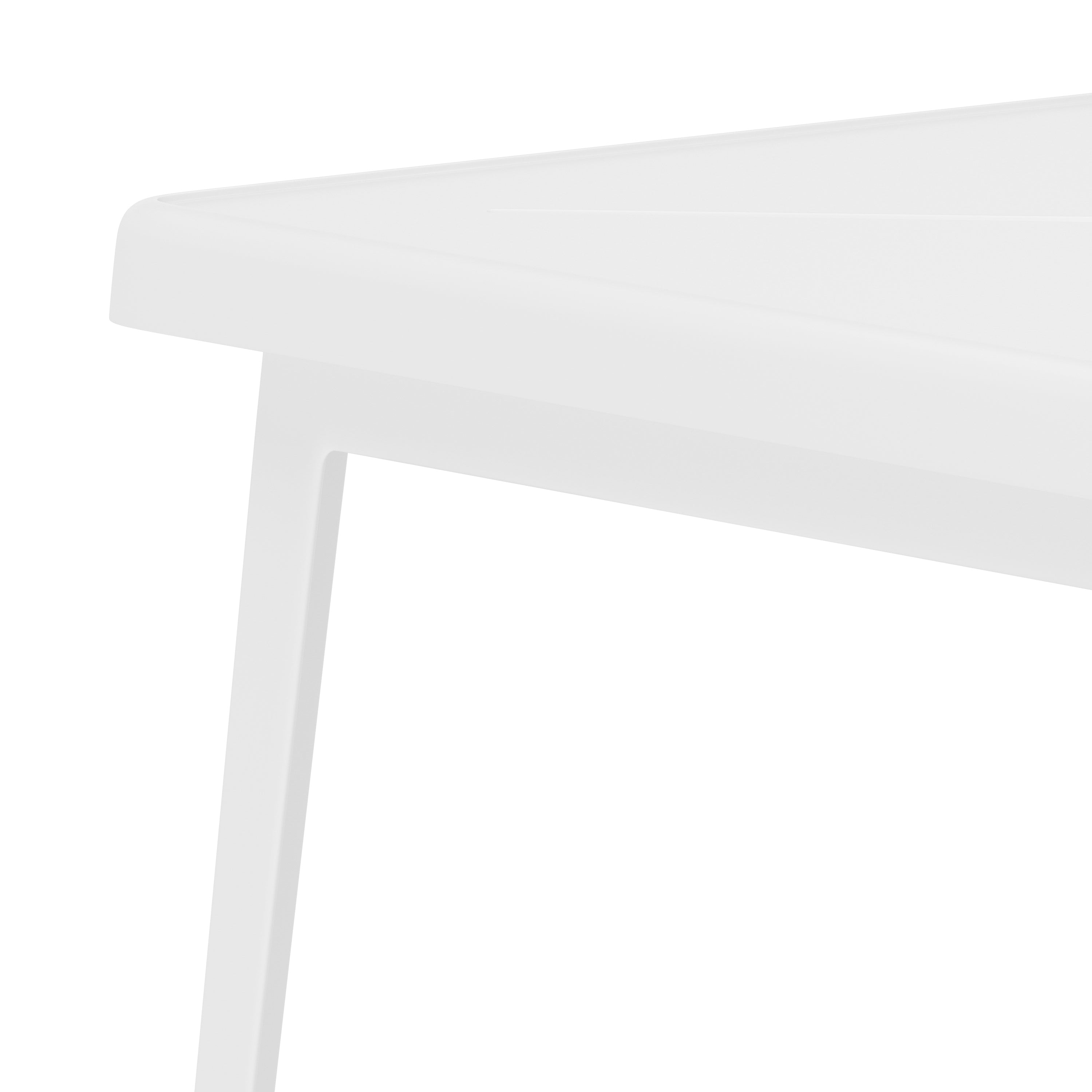 Aaron Commercial Grade 23.75" Square White Metal Indoor-Outdoor Bar Height Table