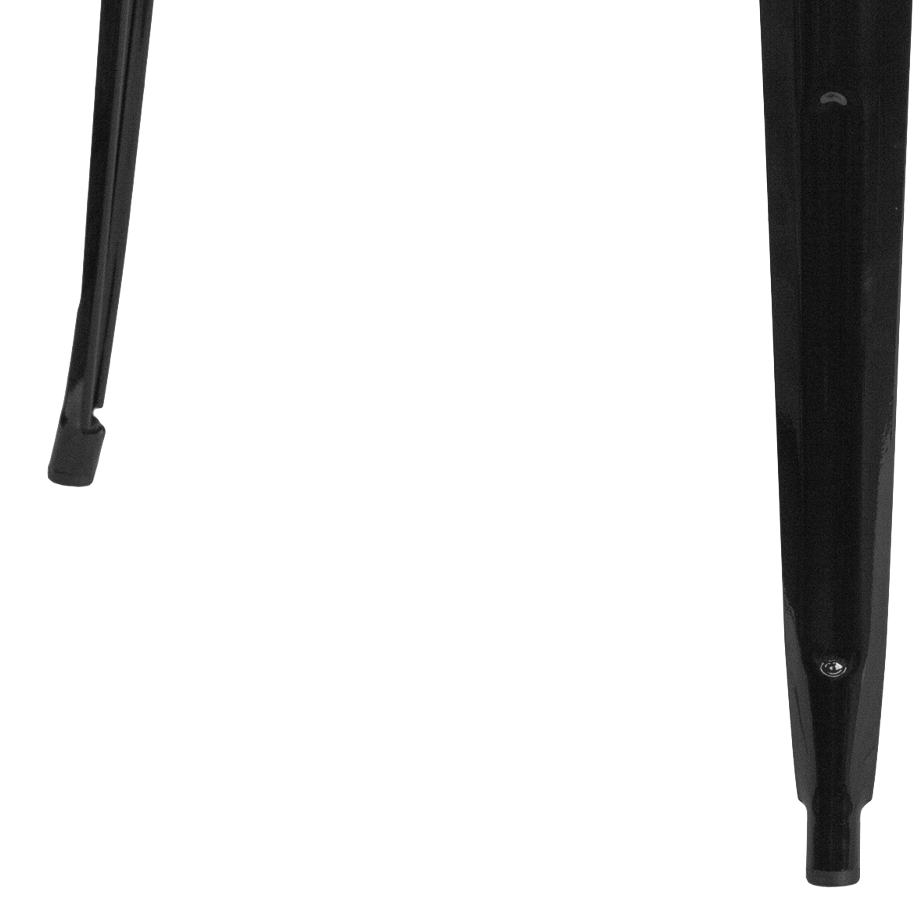 Nolan Commercial Grade 31.5" Square Black Metal Indoor-Outdoor Bar Height Table