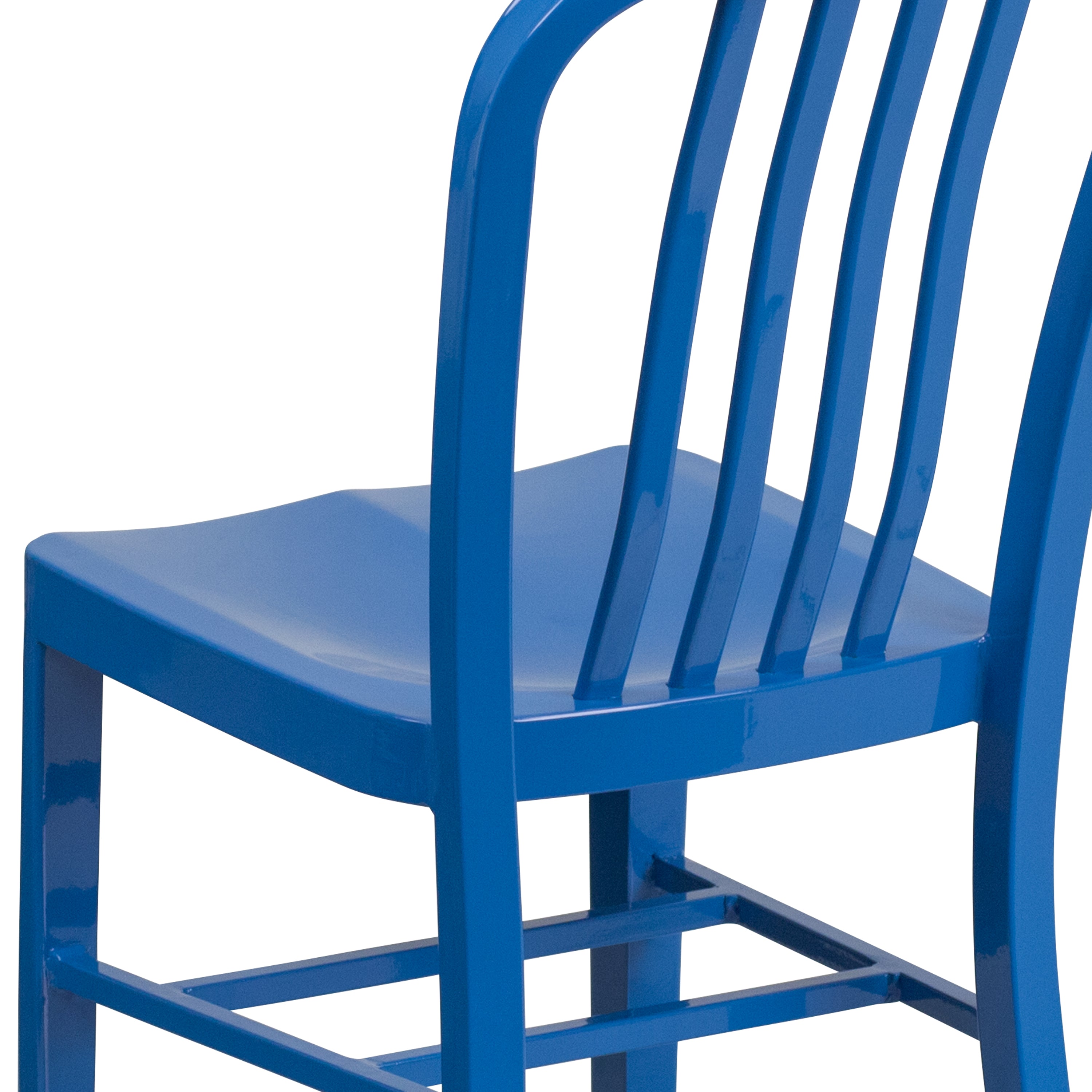 Gael Commercial Grade Blue Metal Indoor-Outdoor Chair