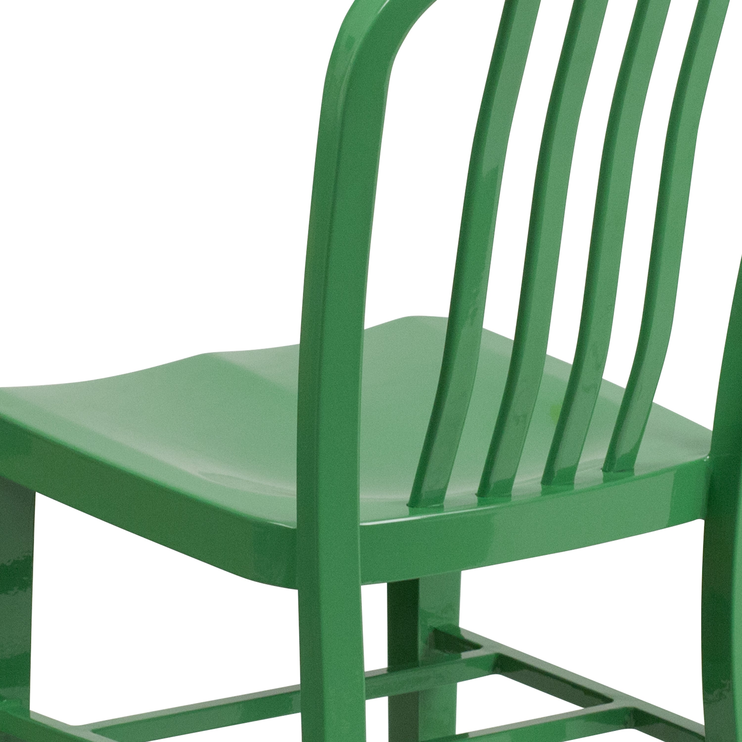 Gael Commercial Grade Green Metal Indoor-Outdoor Chair