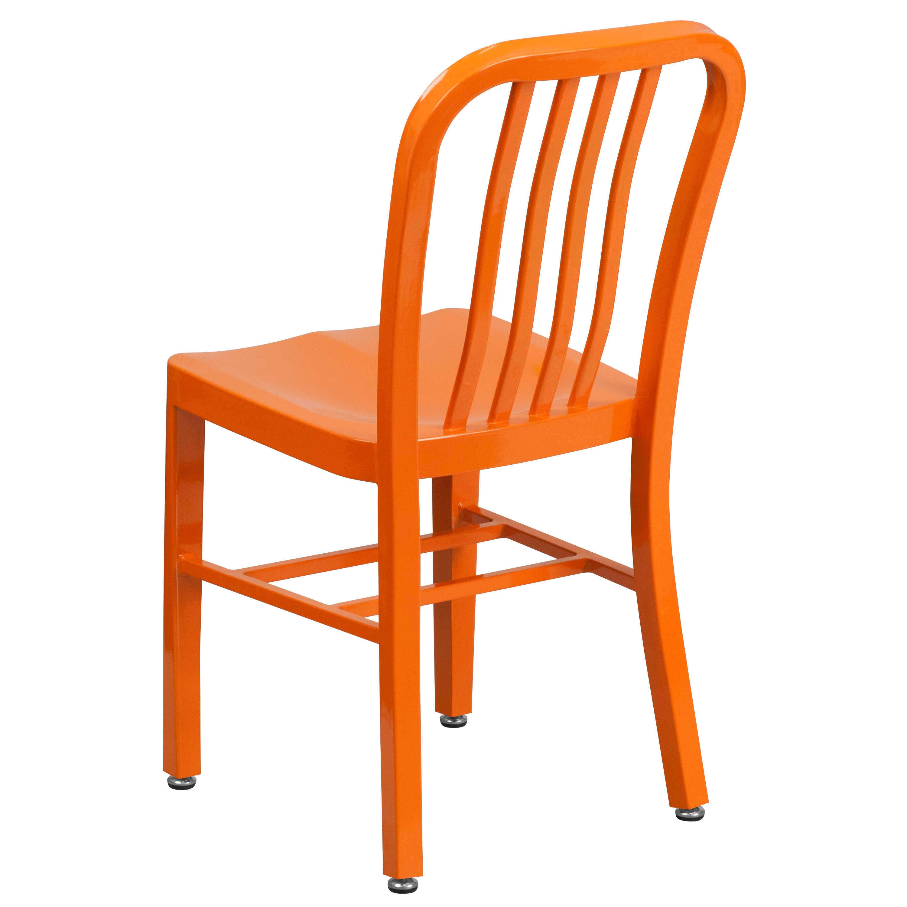 Gael Commercial Grade Orange Metal Indoor-Outdoor Chair