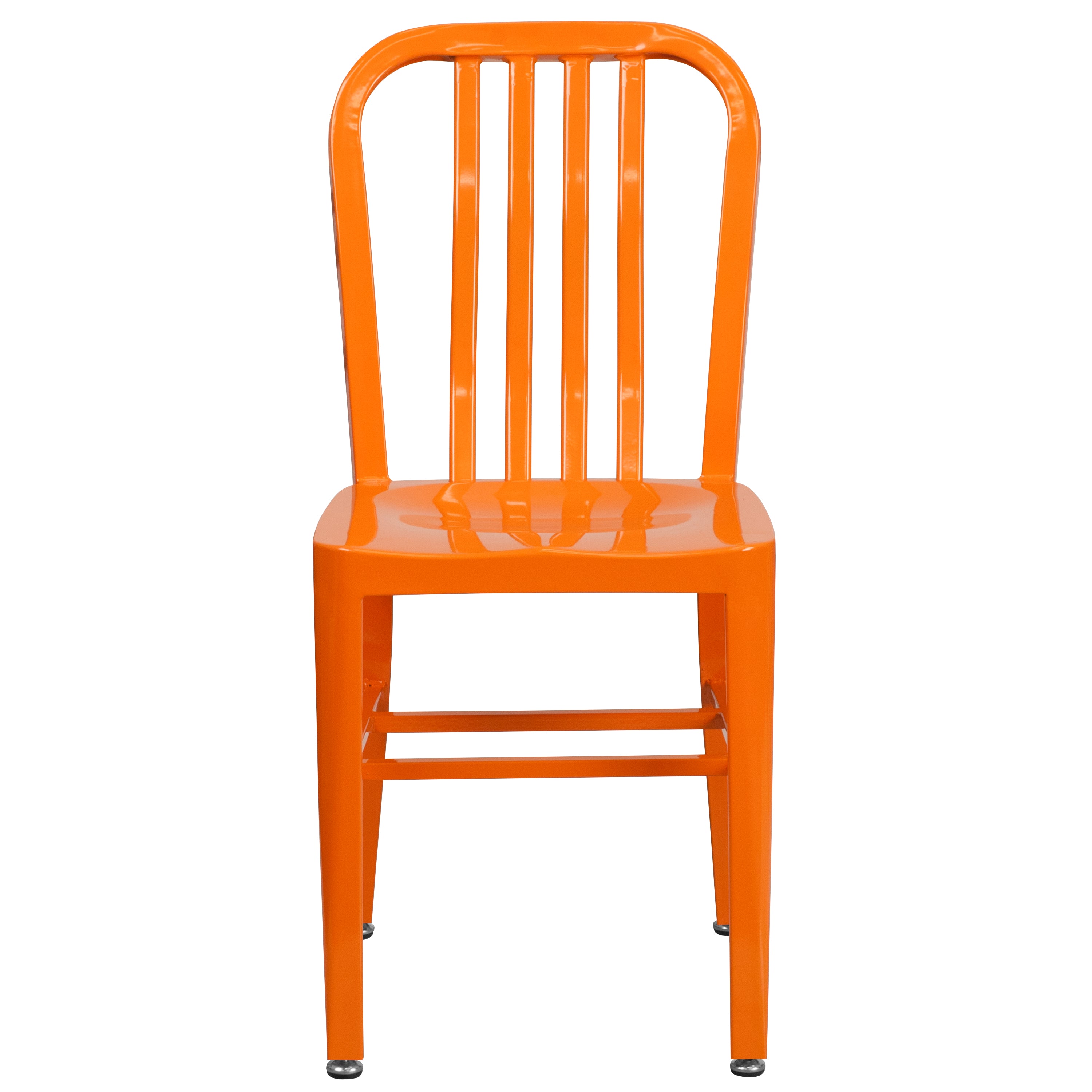 Gael Commercial Grade Orange Metal Indoor-Outdoor Chair