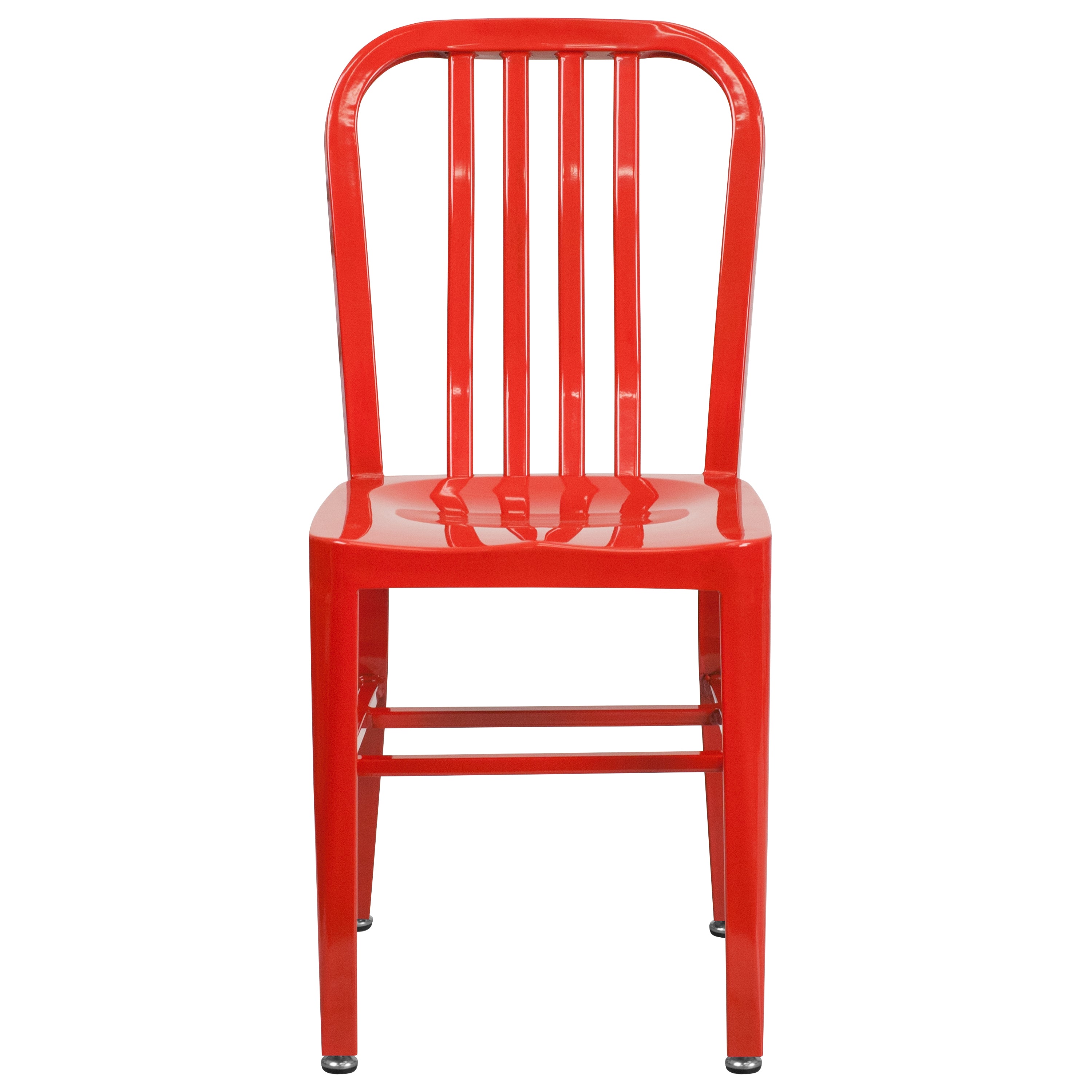 Gael Commercial Grade Red Metal Indoor-Outdoor Chair