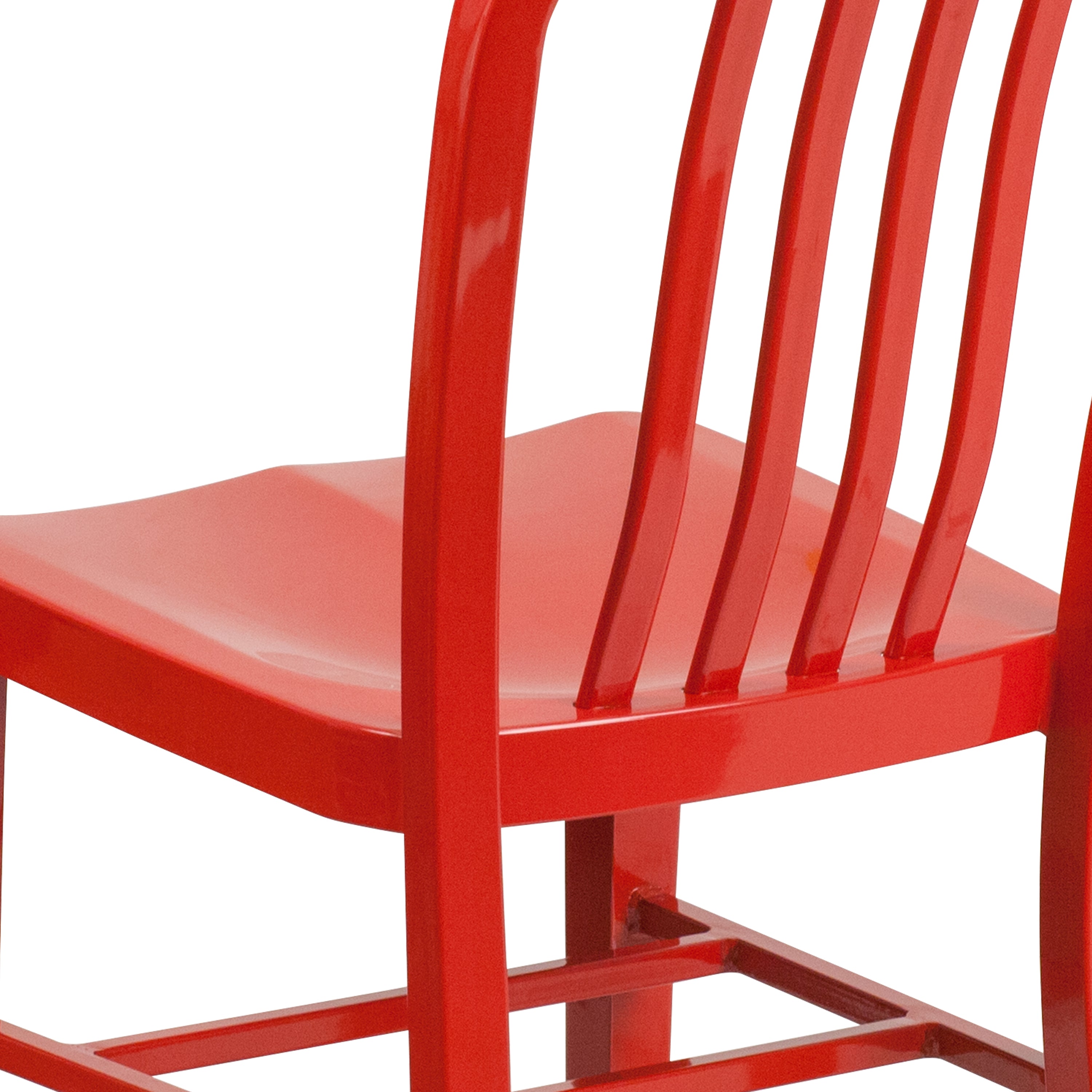 Gael Commercial Grade Red Metal Indoor-Outdoor Chair