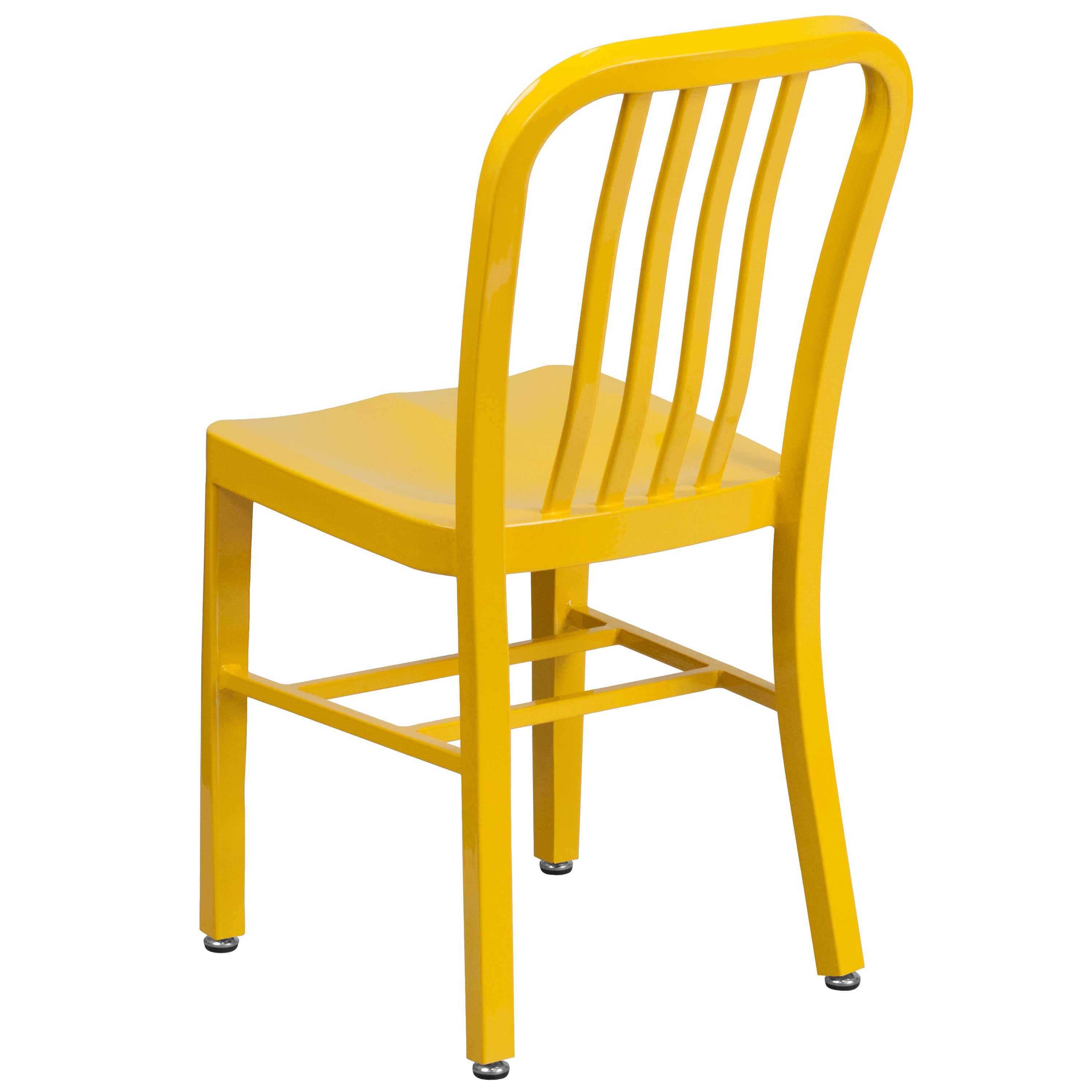 Gael Commercial Grade Yellow Metal Indoor-Outdoor Chair