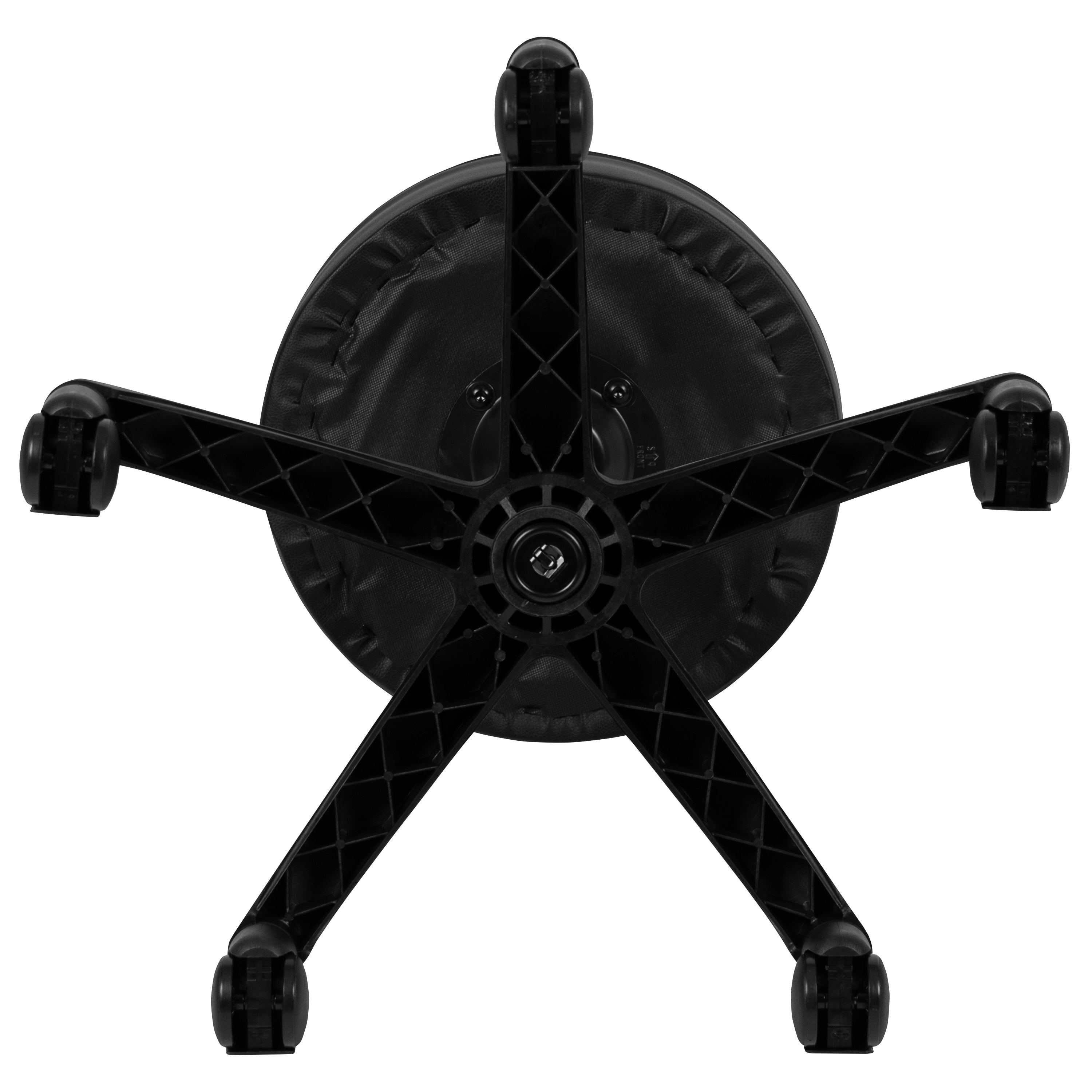 Baker Black Adjustable Doctors Stool on Wheels with Ergonomic Molded Seat