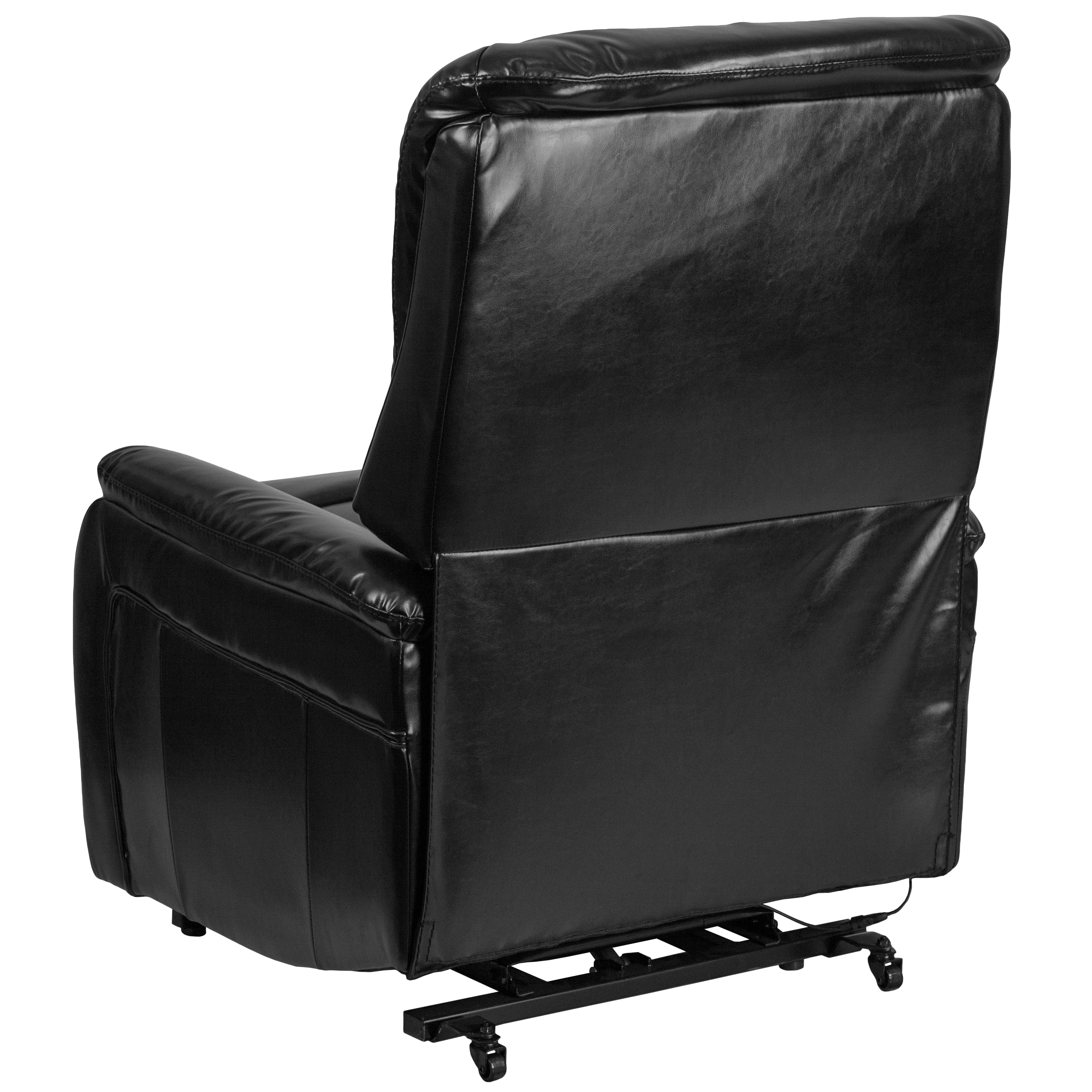 HERCULES Series Black LeatherSoft Remote Powered Lift Recliner for Elderly