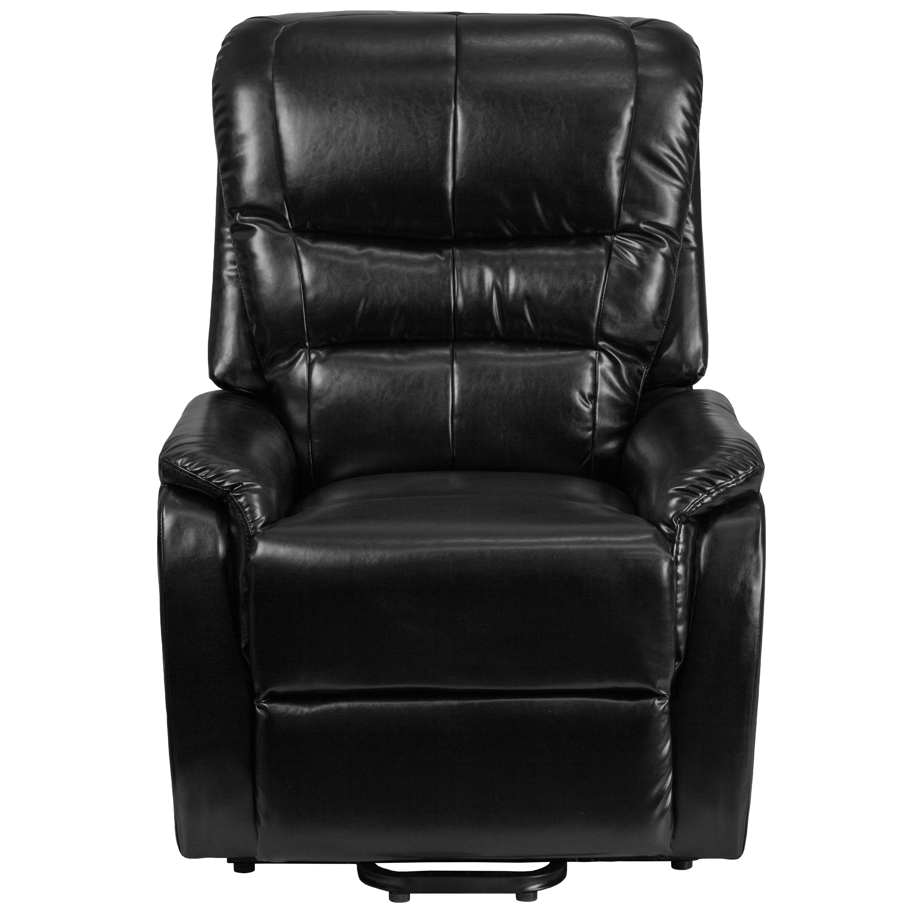 HERCULES Series Black LeatherSoft Remote Powered Lift Recliner for Elderly