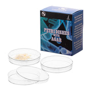 Plastic Petri Dish, Set Of 3, With Agar
