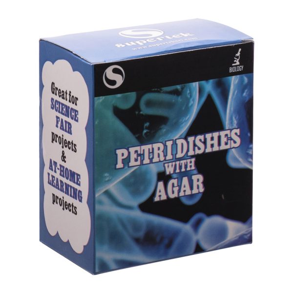 Plastic Petri Dish, Set Of 3, With Agar
