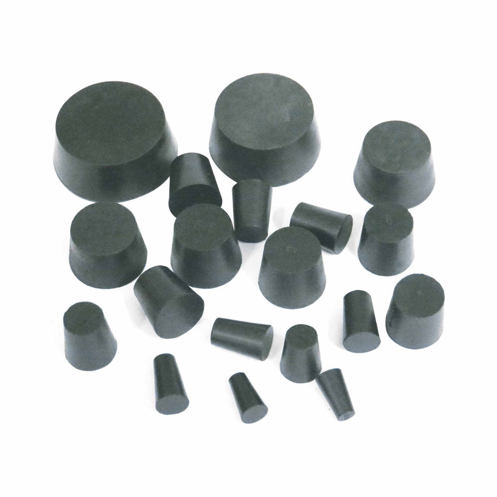 8 Rubber Stoppers, Double Hole