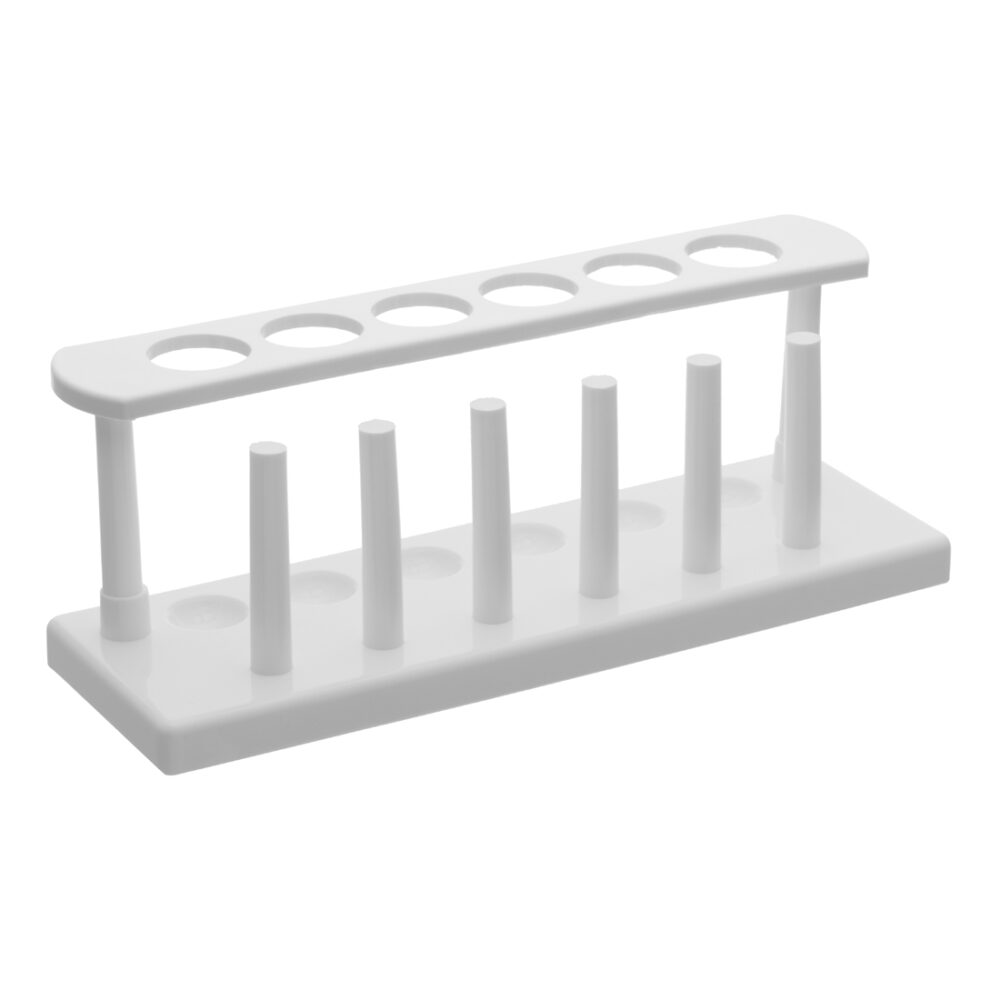Test Tube Stand, Polypropylene, 6 Holes, 6 Pins
