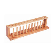 Wood Test Tube Stand, 12 Holes In One Row, 12 Pins
