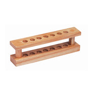 Wood Test Tube Stand, 6 Holes For 25mm, 7 Holes For 19mm, 6 Pins