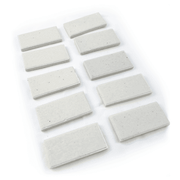 Streak Plates - White, 1 X 2", Pack Of 10
