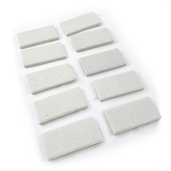 Streak Plates - White, 1 X 2", Pack Of 10