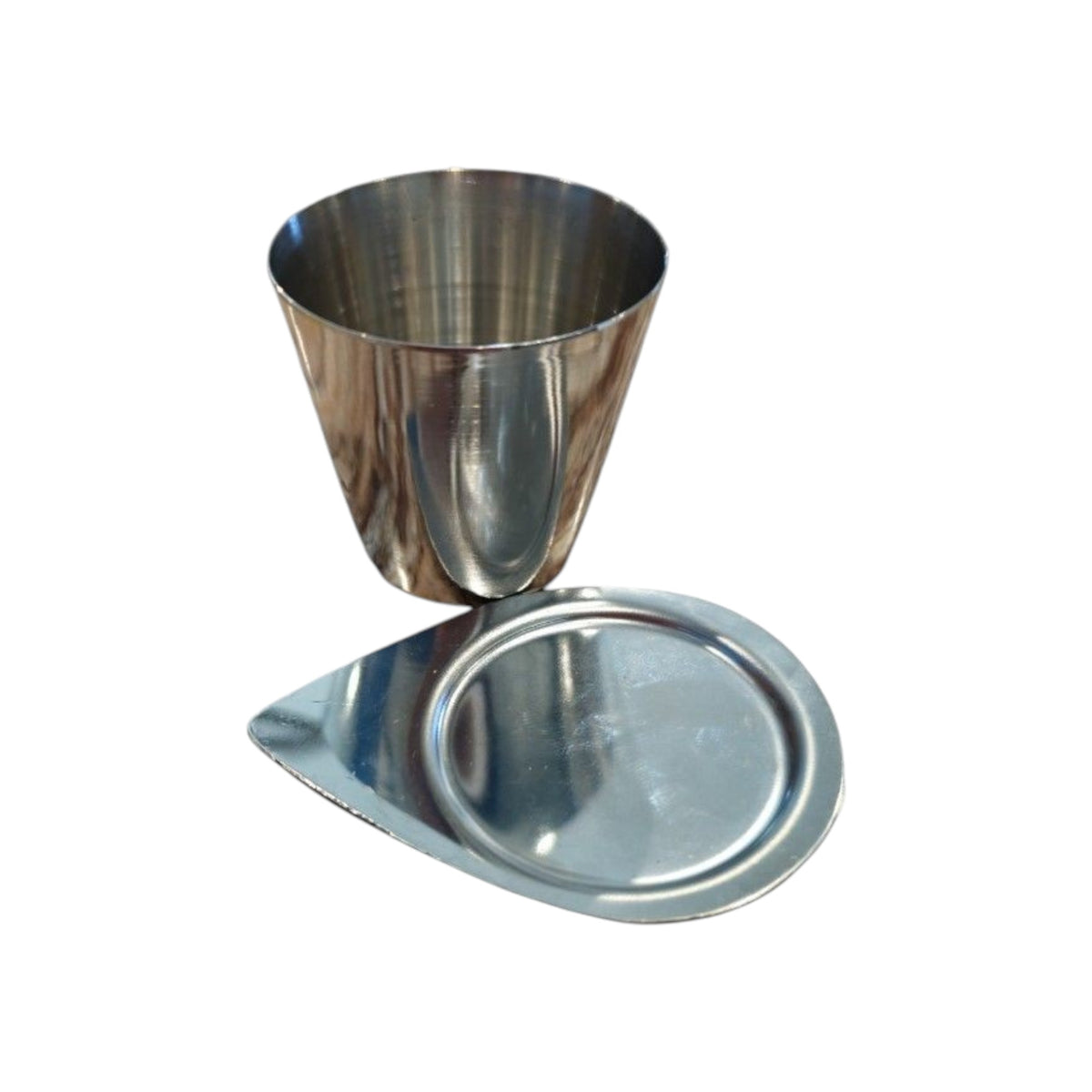 Crucible, Stainless Steel, High-Form, 30ml, with Lid