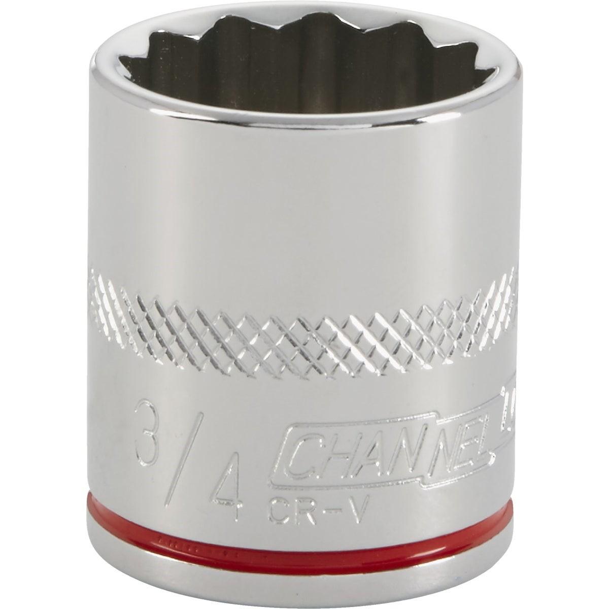 Channellock 3/8 In. Drive 3/4 In. 12-Point Shallow Standard Socket
