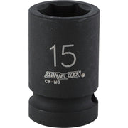 Channellock 1/2 In. Drive 15 mm 6-Point Shallow Metric Impact Socket