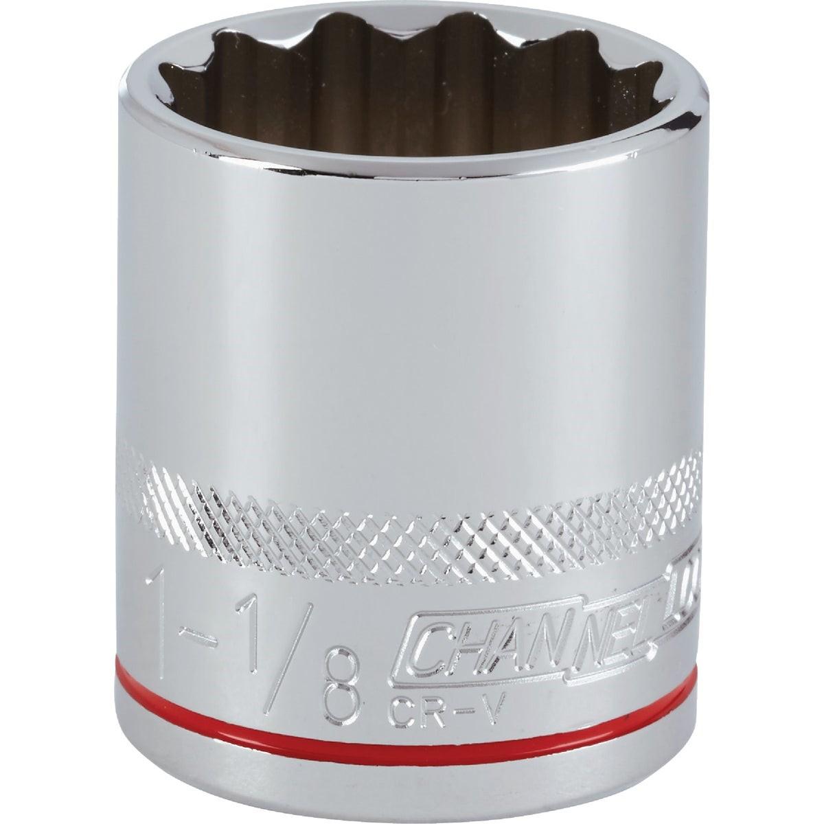 Channellock 1/2 In. Drive 1-1/8 In. 12-Point Shallow Standard Socket