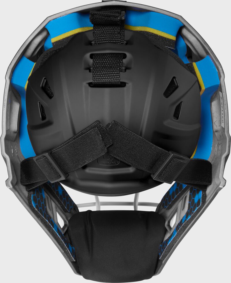 Rawlings Mach Pro Series Senior Hockey-Style Catchers Helmet - Black/White