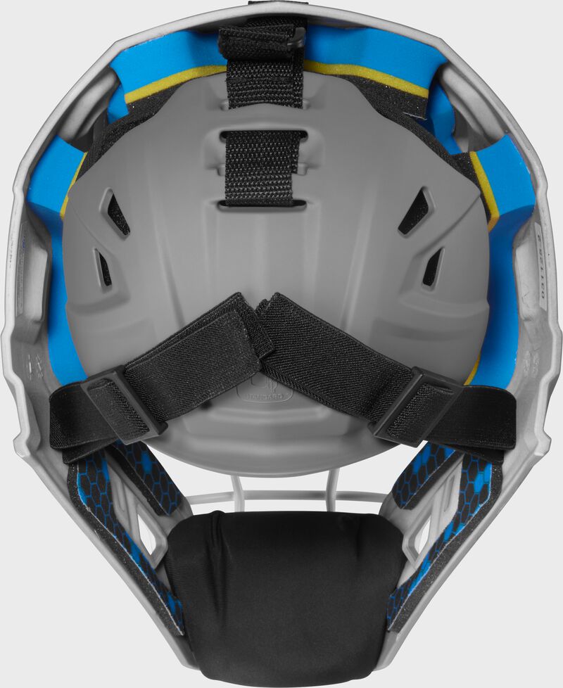 Rawlings Mach Pro Series Junior Hockey-Style Catchers Helmet - Graphite/White
