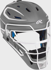 Rawlings Mach Pro Series Junior Hockey-Style Catchers Helmet - Graphite/White