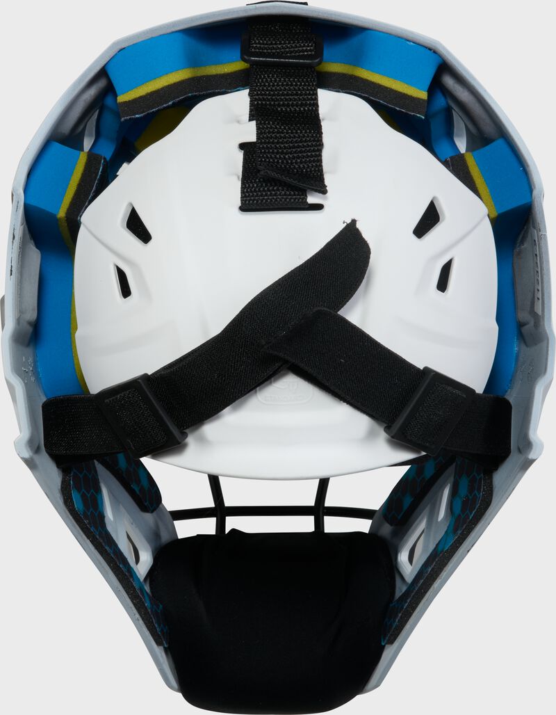 Rawlings Mach Pro Series Senior Hockey-Style Catchers Helmet - White/Black
