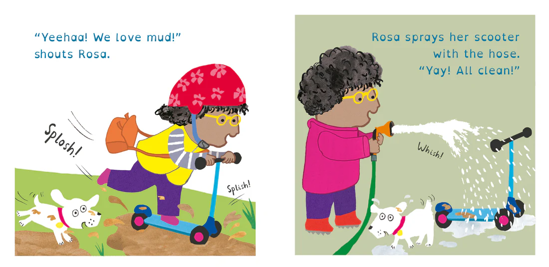 Rosa Rides her Scooter - 8x8 Board book Edition