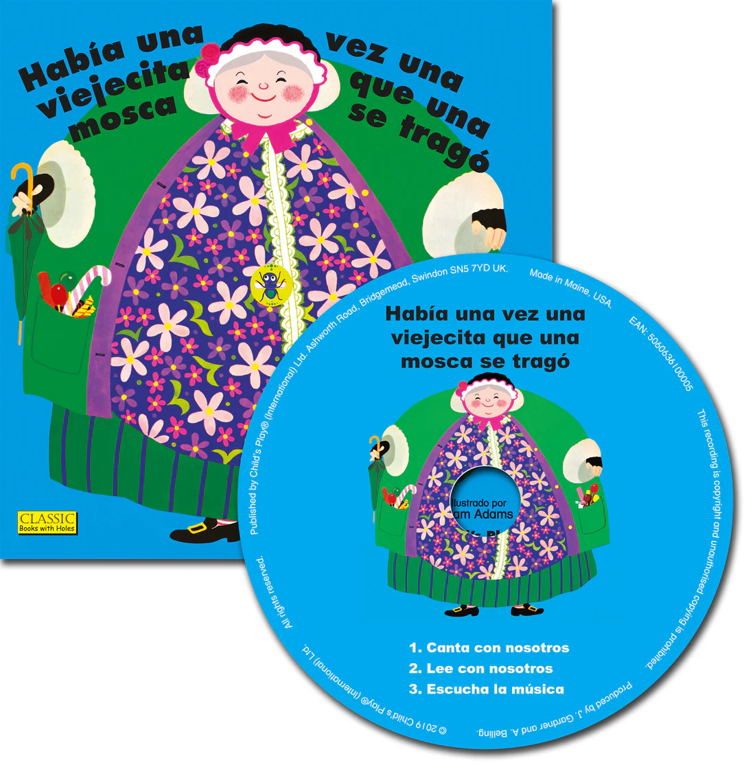 Habí­a Una Vez Una Viejecita Que Una Mosca Se Tragó - 8x8 Softcover with CD Edition
