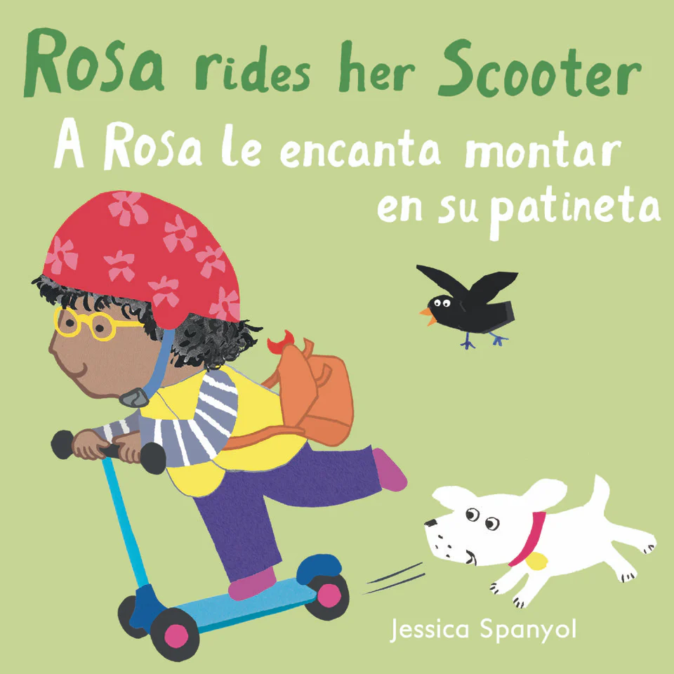 A Rosa le encanta montar en su patineta/Rosa Rides her Scooter - Board book Edition