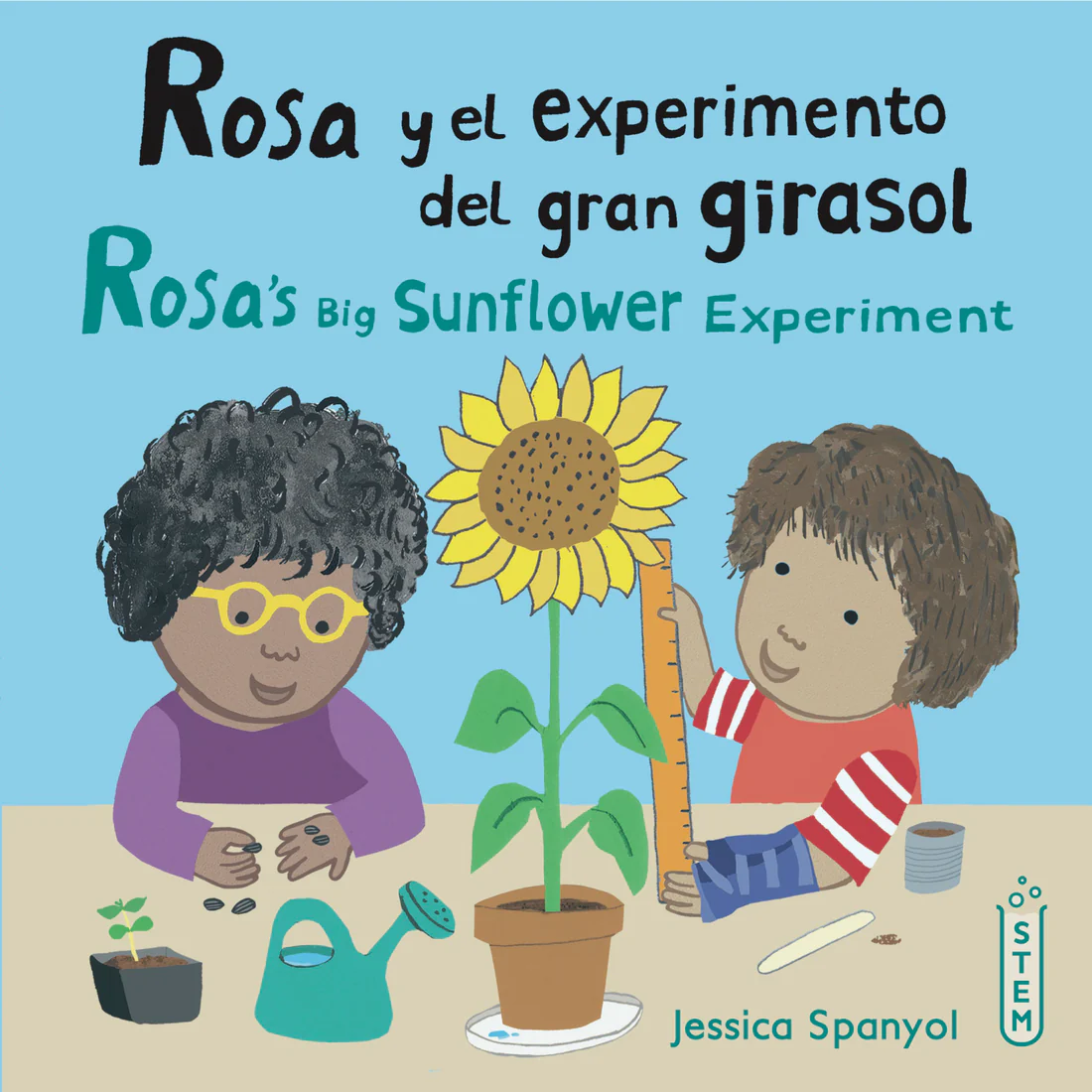 Rosa y el experimento del gran girasol/Rosa's Big Sunflower Experiment - 8x8 Softcover Edition