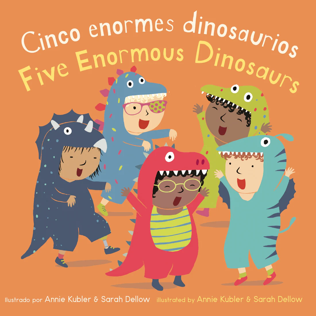 Cinco pequeños dinosaurios/Five Enormous Dinosaurs - Board book Edition