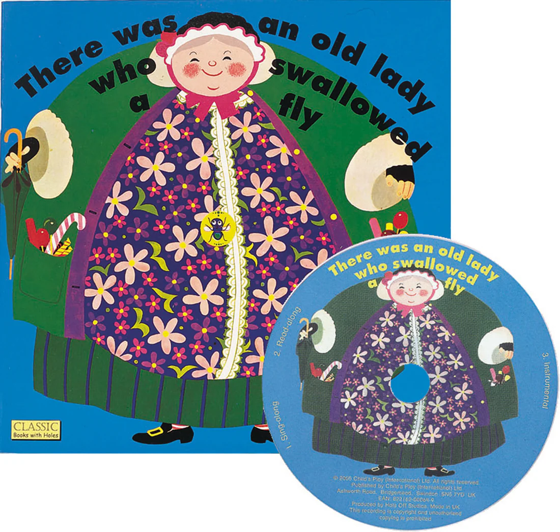 There Was an Old Lady Who Swallowed a Fly - 8x8 Softcover with CD Edition