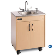 Lil Premier S1 Portable Kid Sink - Maple Finish/Stainless Top - 26"W x 17.75"D x 32.75"H