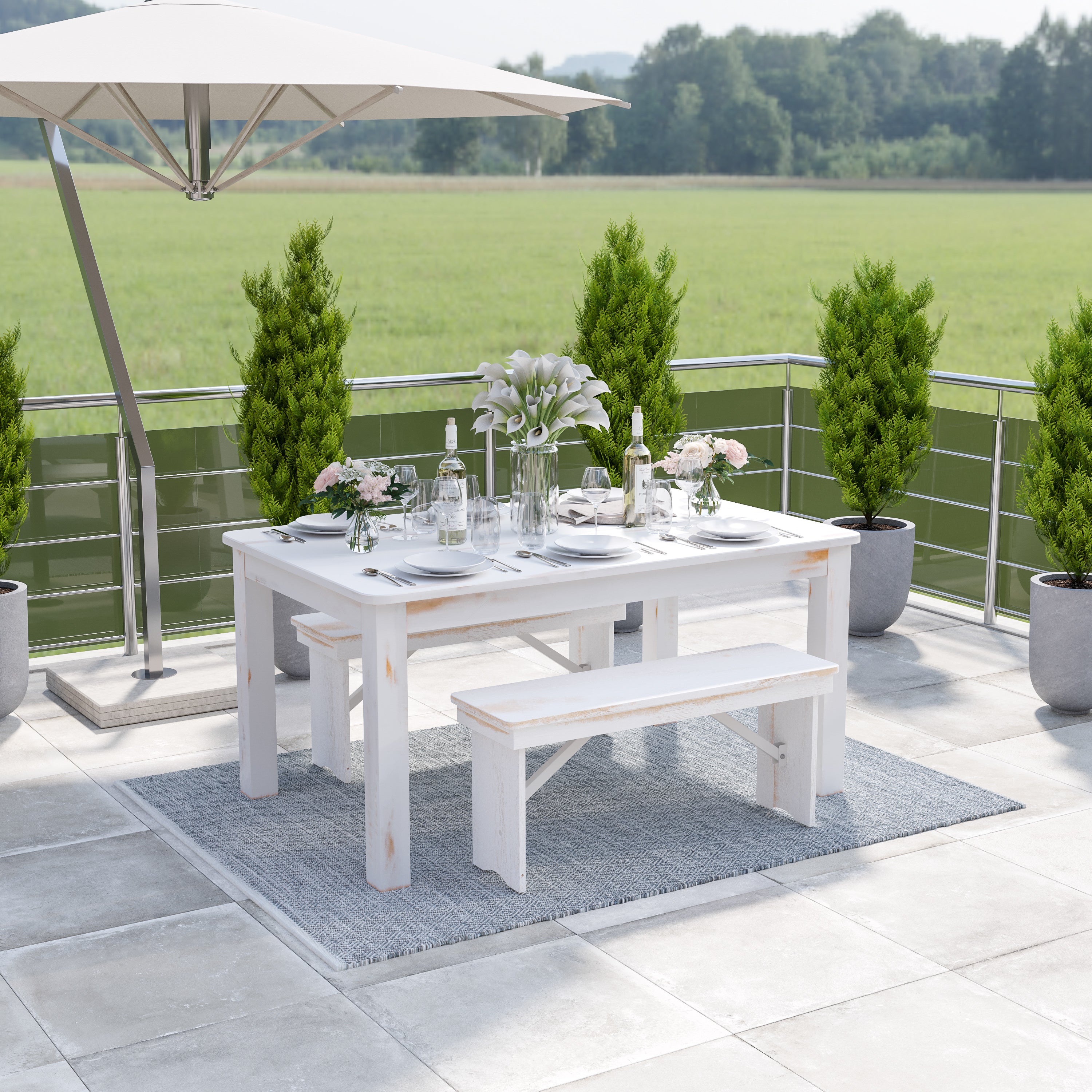 Abbott 5' x 7' Handwoven Indoor/Outdoor Diamond Pattern Area Rug in Grey