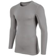 Compression Long Sleeve Shirt - Grey - Adult - 4XL