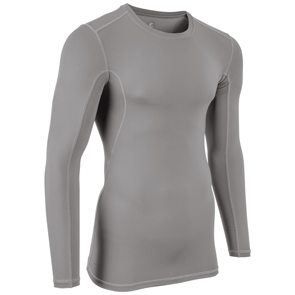 Compression Long Sleeve Shirt - Grey - Youth - Small