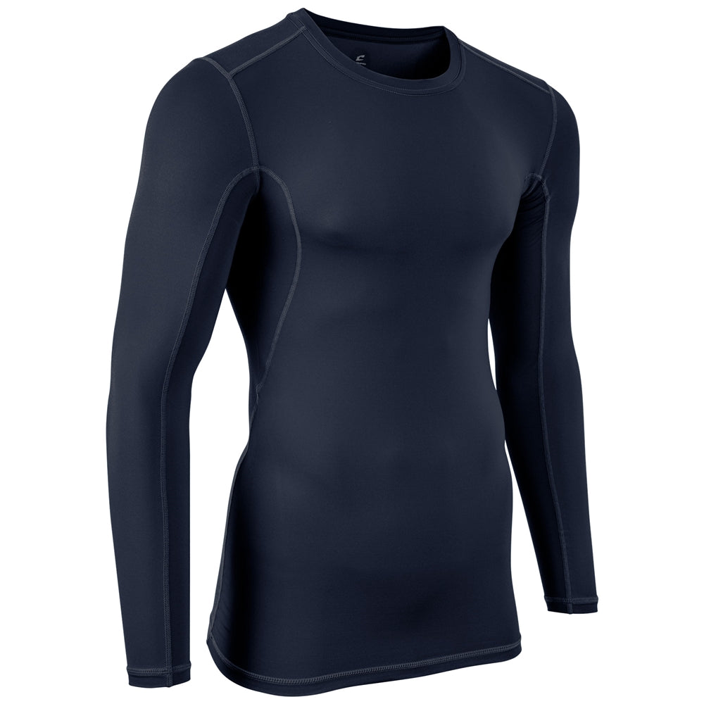 Compression Long Sleeve Shirt - Navy - Adult - 4XL
