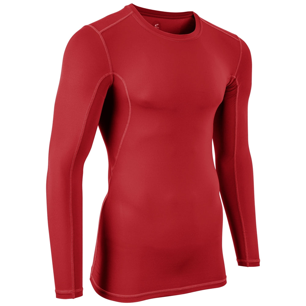 Compression Long Sleeve Shirt - Scarlet - Youth - Medium