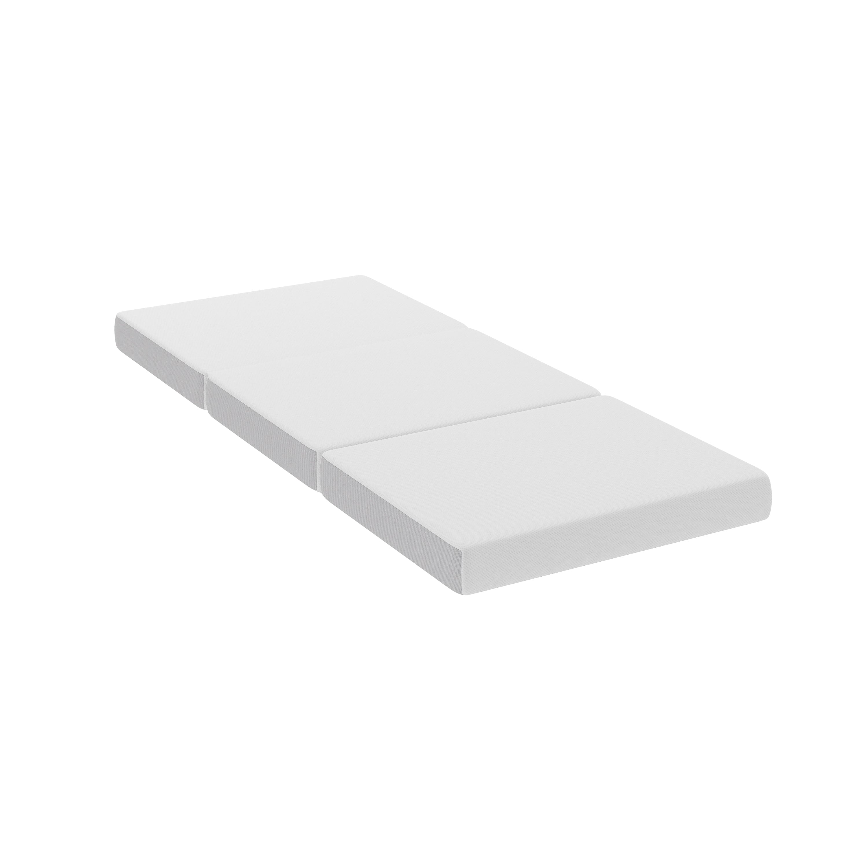 Cloud Portable Tri-Fold 4" Cooling Memory Foam Cot Mattress in a Box with Removable Washable Cover