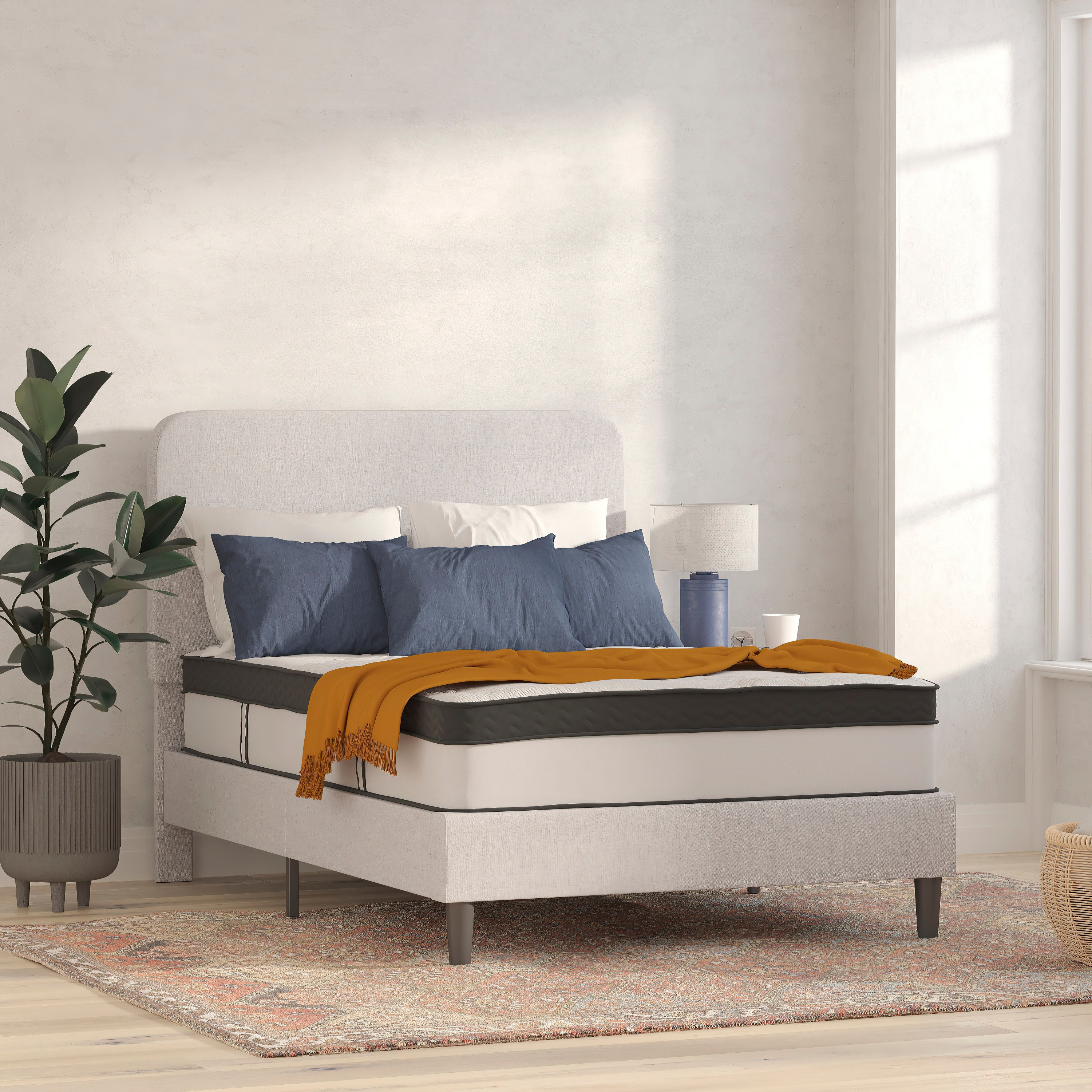 Capri Comfortable Sleep 12 Inch CertiPUR-US Certified Memory Foam & Pocket Spring Mattress, Full Mattress in a Box