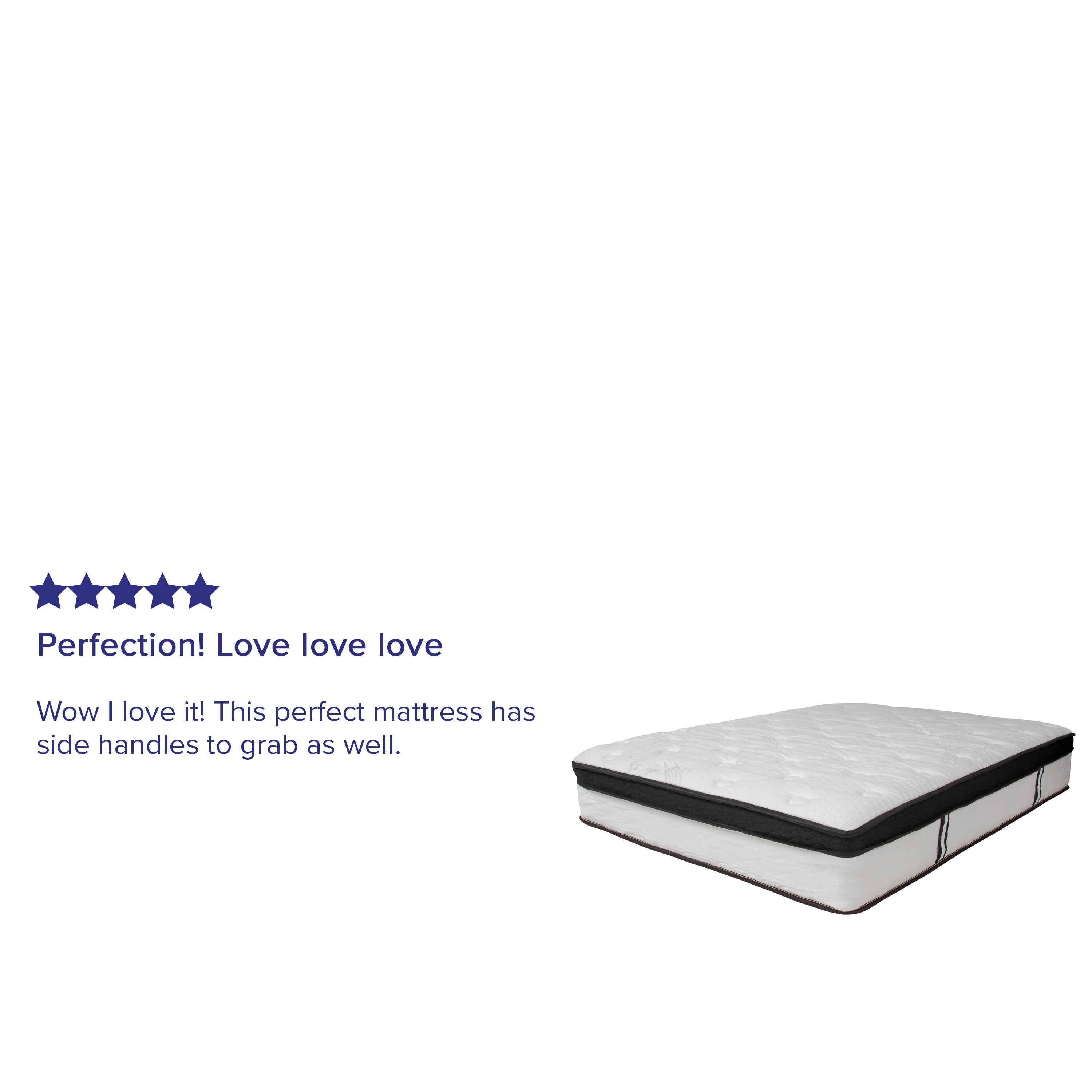 Capri Comfortable Sleep 12 Inch CertiPUR-US Certified Memory Foam & Pocket Spring Mattress, Full Mattress in a Box