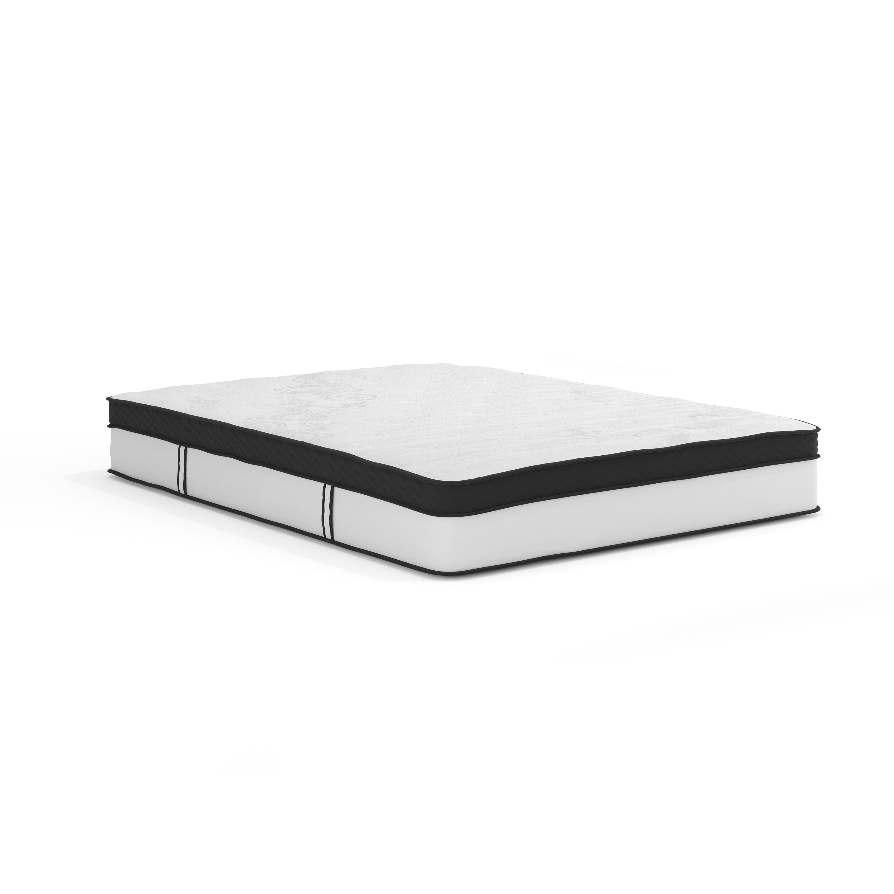 Capri Comfortable Sleep 12 Inch CertiPUR-US Certified Memory Foam & Pocket Spring Mattress, Queen Mattress in a Box