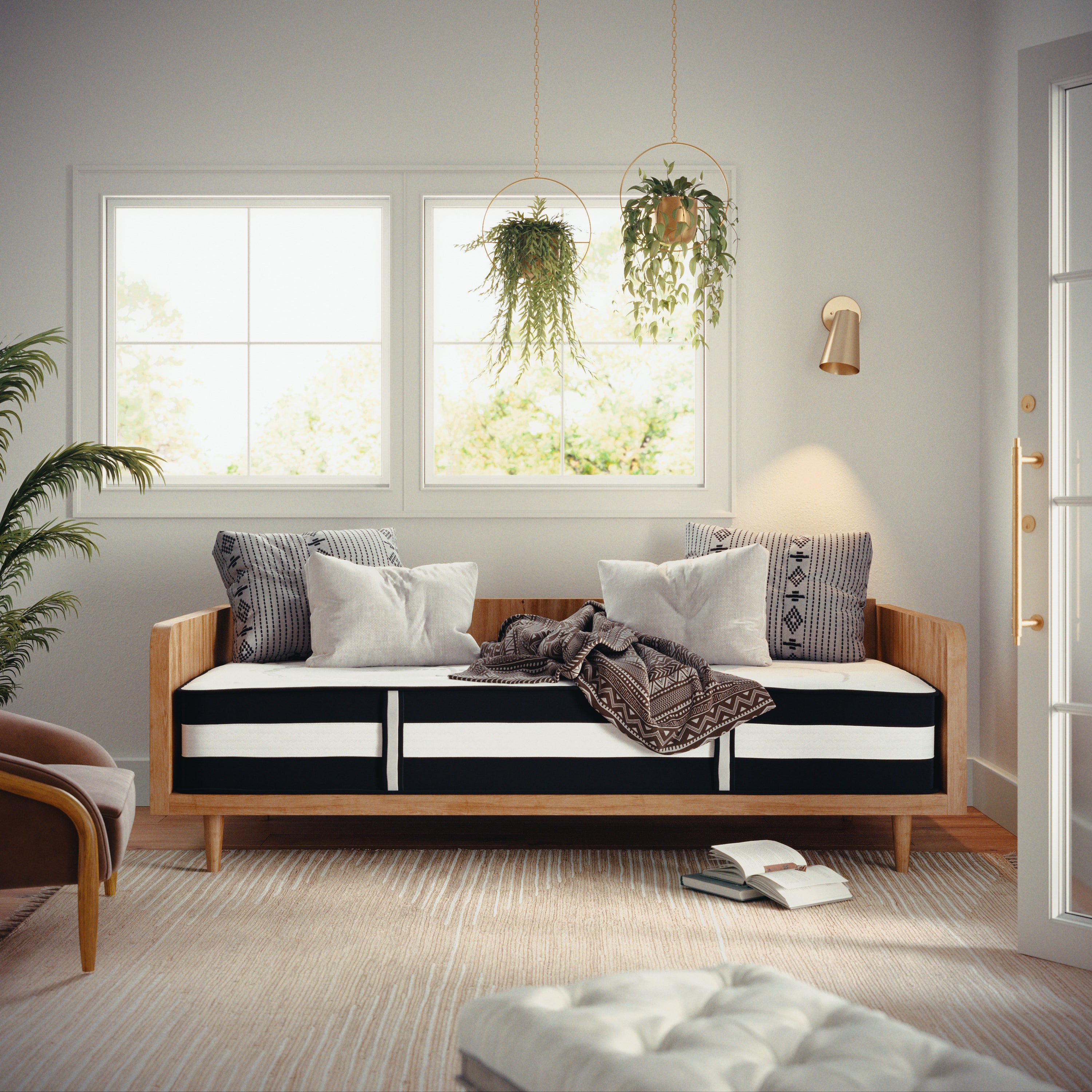 Capri Comfortable Sleep 12 Inch CertiPUR-US Certified Hybrid Pocket Spring Mattress, Twin Mattress in a Box