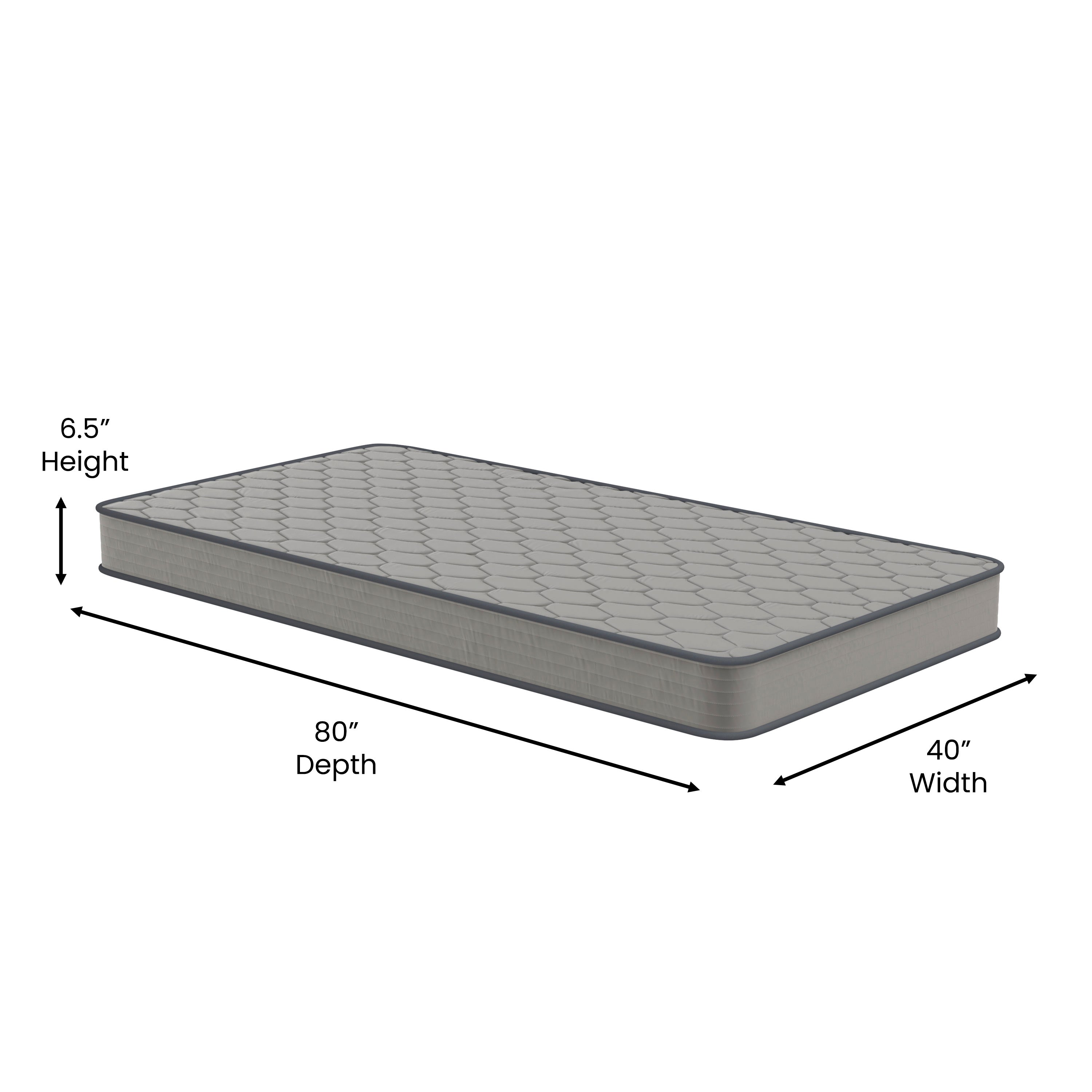 Capri Comfortable Sleep 6 Inch CertiPUR-US Certified Spring Mattress, Twin XL Mattress in a Box