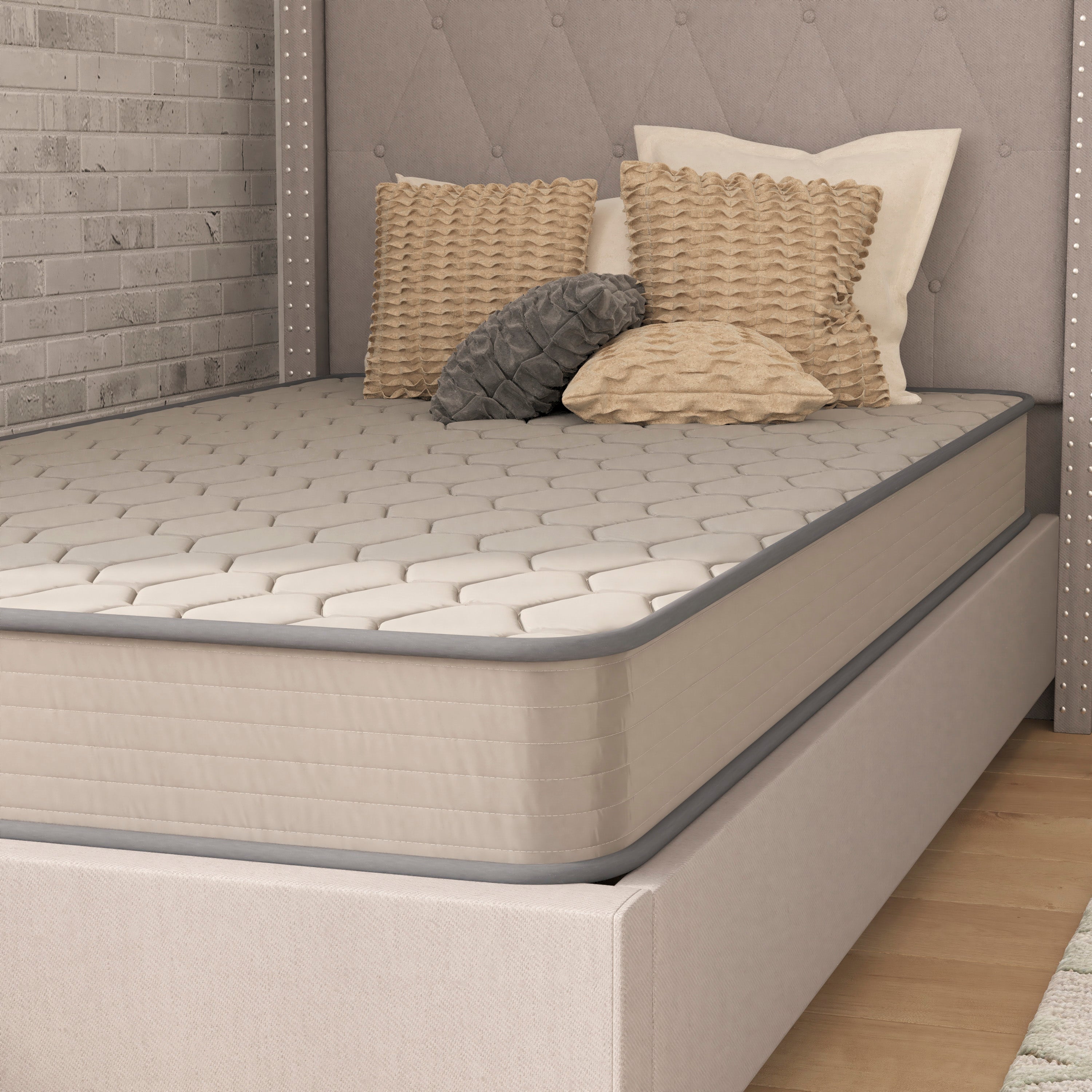 Capri Comfortable Sleep 6 Inch CertiPUR-US Certified Spring Mattress, Twin XL Mattress in a Box